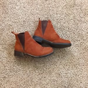 Faux Brown Leather Booties for Women Dreampair